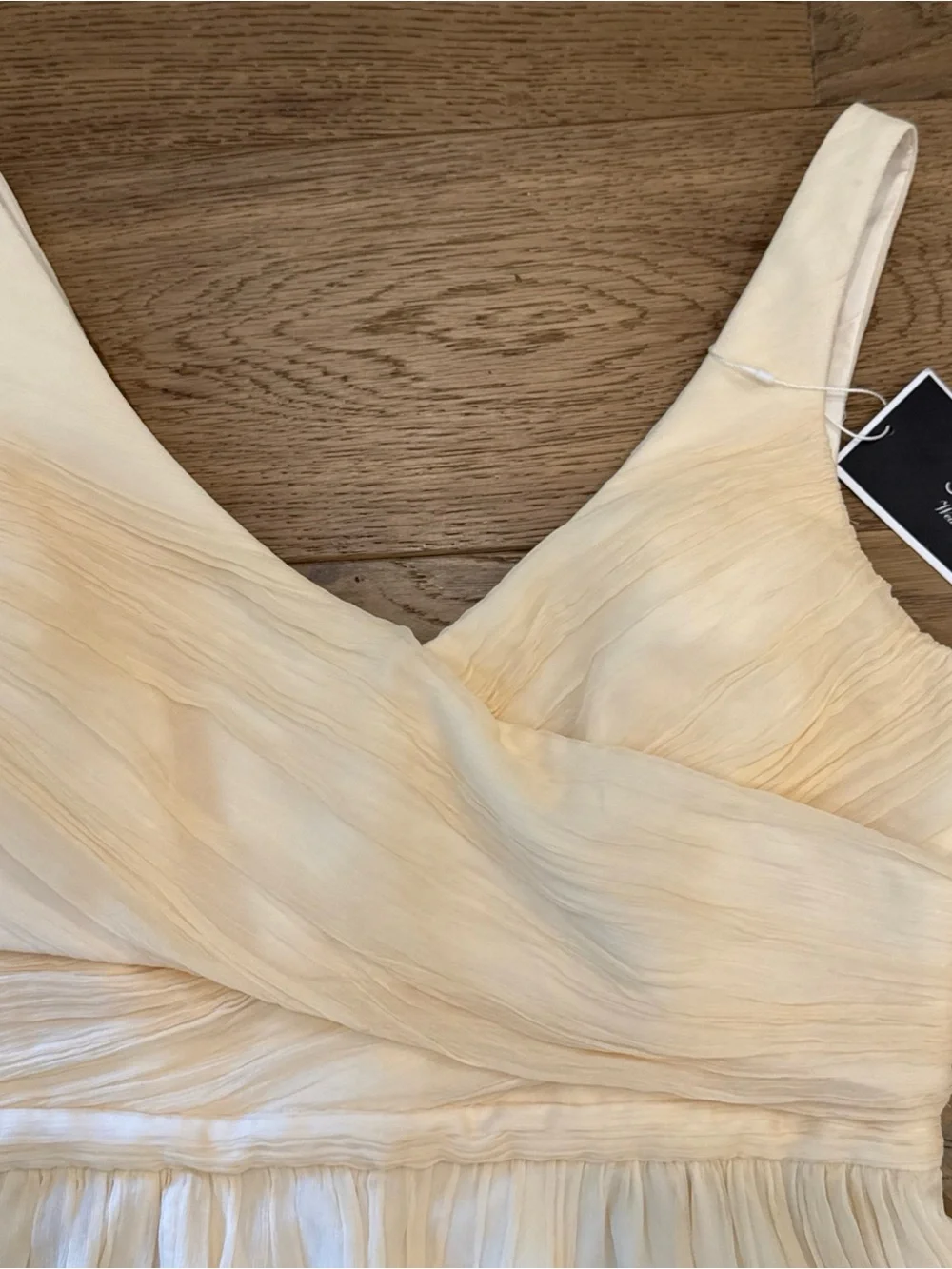 NWT J.Crew Silk Chiffon Bridesmaid Dress Champagne Pleated Size 10 Knee Length